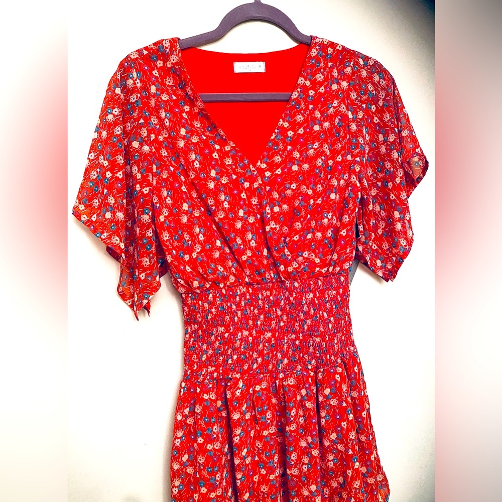 Vestique Boutique Red Floral Dress